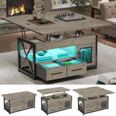 17 Stories Vernestine Round End Table Side Table with 3-Tier Shelves ...